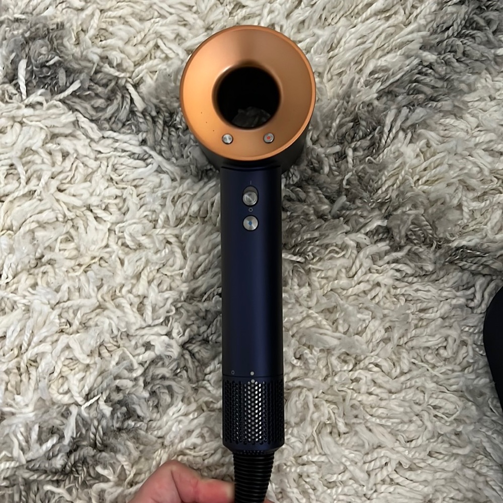 Dyson supersonic, limited edition hair dryer. Prussian blue-copper.